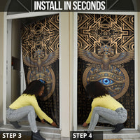 Egypt Eye of Horus Door Cover Hieroglyphics Patterns Retro Style