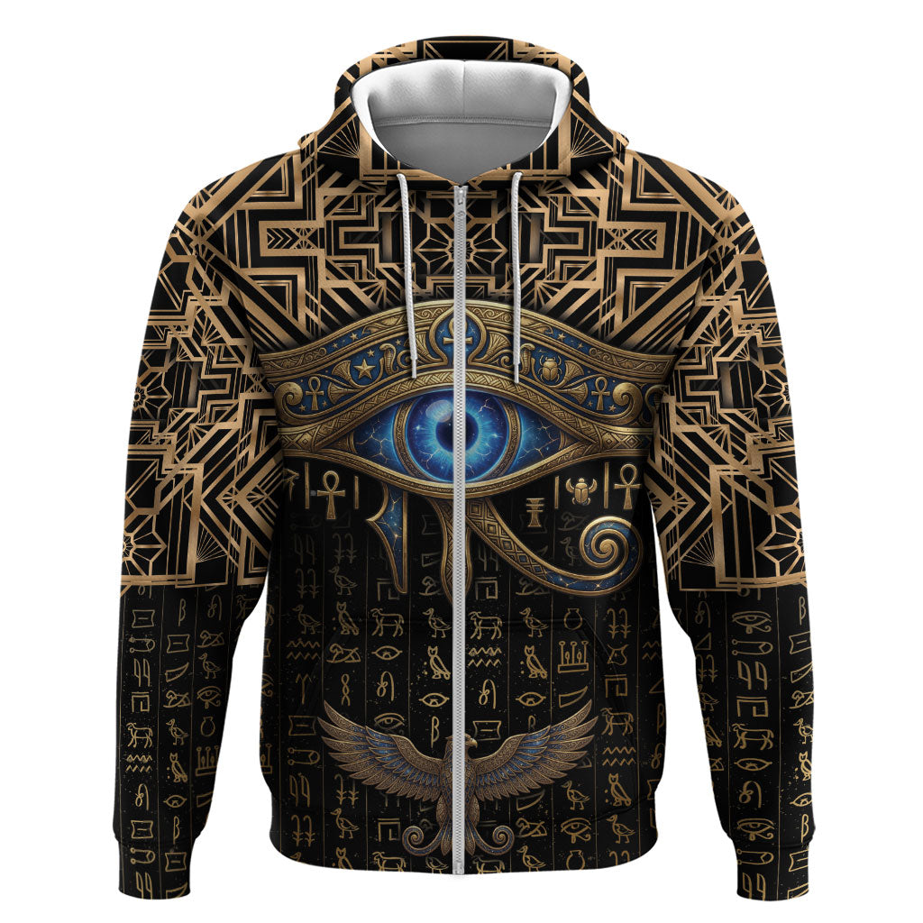 Egypt Eye of Horus Hoodie Hieroglyphics Patterns Retro Style