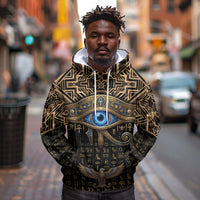Egypt Eye of Horus Hoodie Hieroglyphics Patterns Retro Style