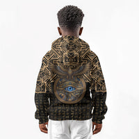 Egypt Eye of Horus Kid Hoodie Hieroglyphics Patterns Retro Style