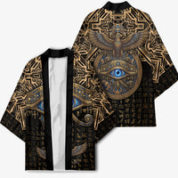 Egypt Eye of Horus Kimono Hieroglyphics Patterns Retro Style