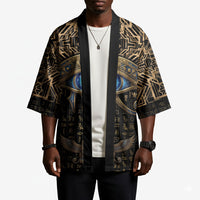 Egypt Eye of Horus Kimono Hieroglyphics Patterns Retro Style