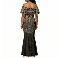 Egypt Eye of Horus Mermaid Dress Hieroglyphics Patterns Retro Style