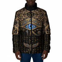 Egypt Eye of Horus Padded Jacket Hieroglyphics Patterns Retro Style