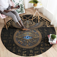 Egypt Eye of Horus Round Carpet Hieroglyphics Patterns Retro Style