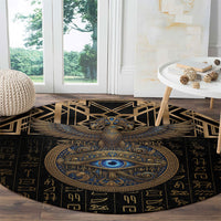 Egypt Eye of Horus Round Carpet Hieroglyphics Patterns Retro Style