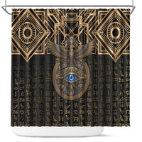 Egypt Eye of Horus Shower Curtain Hieroglyphics Patterns Retro Style