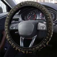 Egypt Eye of Horus Steering Wheel Cover Hieroglyphics Patterns Retro Style