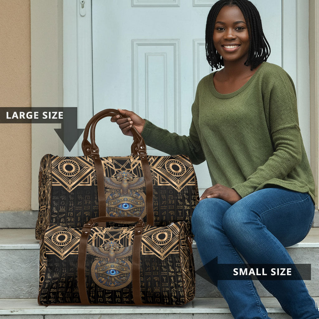 Egypt Eye of Horus Travel Bag Hieroglyphics Patterns Retro Style