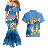 Personalized Aruba Is In My DNA Couples Matching Mermaid Dress and Hawaiian Shirt - Wonder Print Shop
