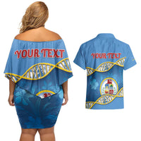 Personalized Aruba Is In My DNA Couples Matching Off Shoulder Short Dress and Hawaiian Shirt - Wonder Print Shop