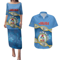 Personalized Aruba Is In My DNA Couples Matching Puletasi and Hawaiian Shirt - Wonder Print Shop