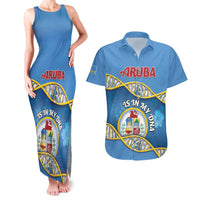 Personalized Aruba Is In My DNA Couples Matching Tank Maxi Dress and Hawaiian Shirt - Wonder Print Shop