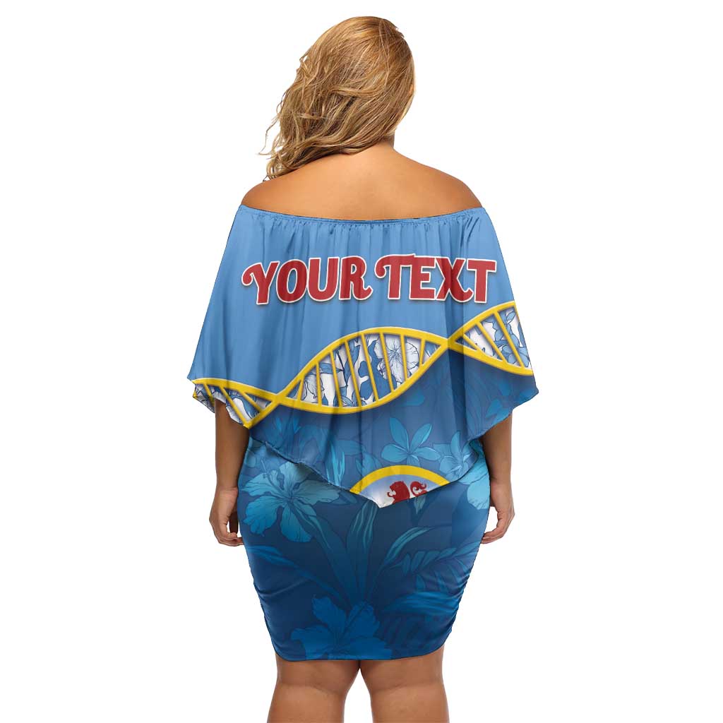 Personalized Aruba Is In My DNA Family Matching Off Shoulder Short Dress and Hawaiian Shirt - Wonder Print Shop
