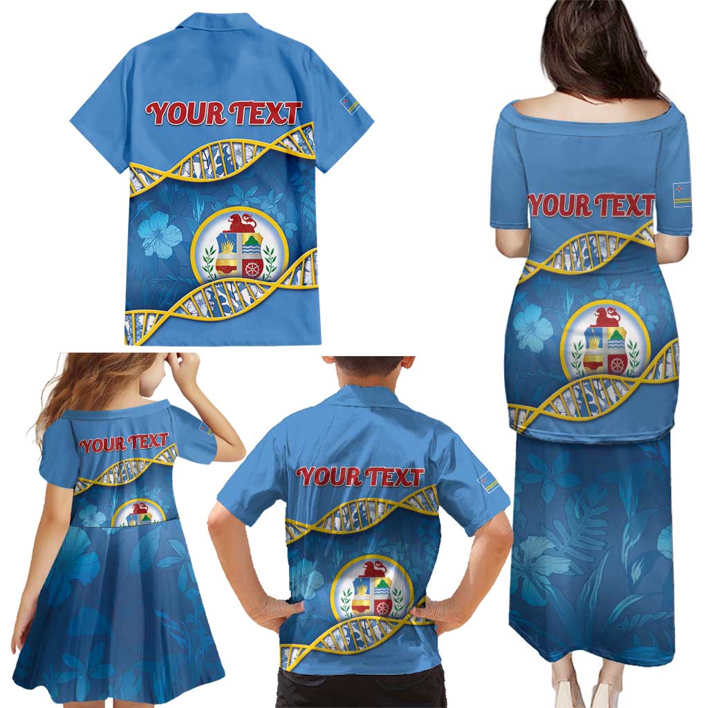 Personalized Aruba Is In My DNA Family Matching Puletasi and Hawaiian Shirt - Wonder Print Shop