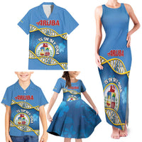 Personalized Aruba Is In My DNA Family Matching Tank Maxi Dress and Hawaiian Shirt - Wonder Print Shop