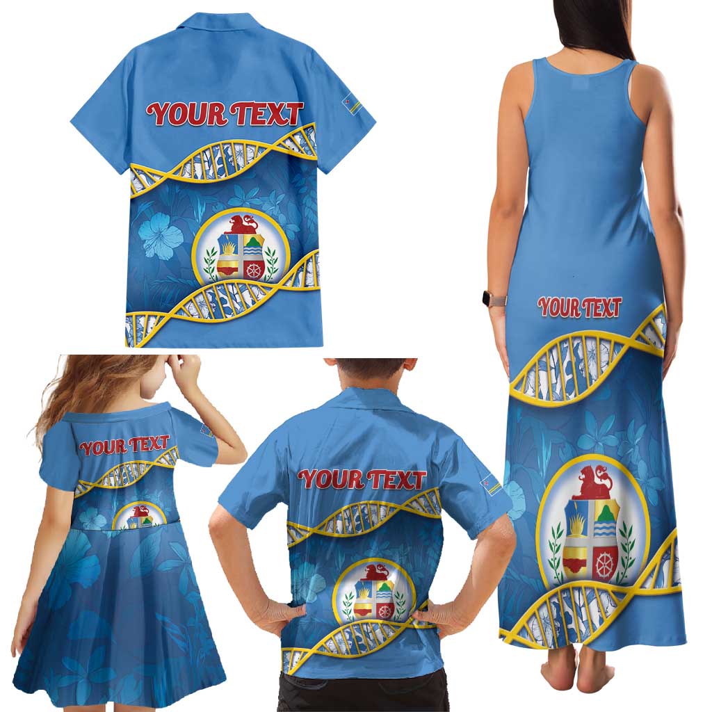 Personalized Aruba Is In My DNA Family Matching Tank Maxi Dress and Hawaiian Shirt - Wonder Print Shop