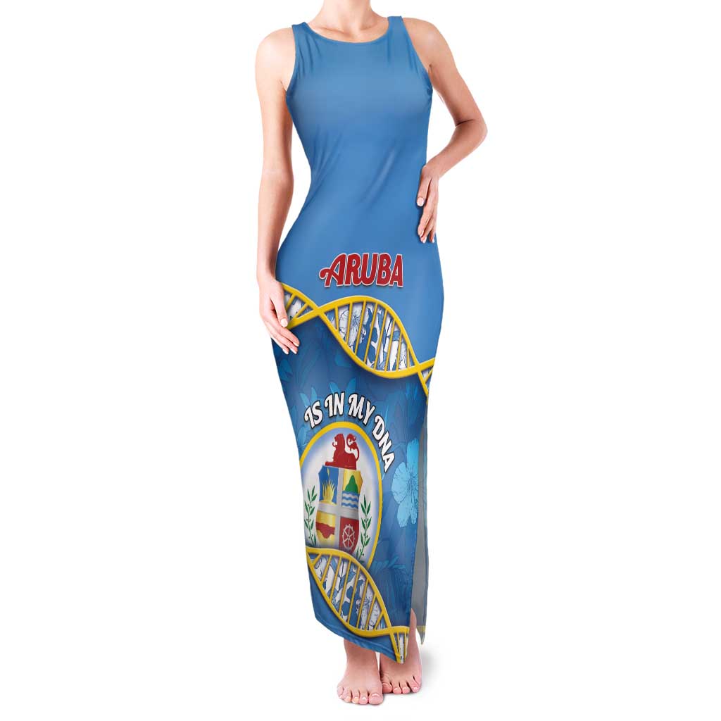 Personalized Aruba Is In My DNA Family Matching Tank Maxi Dress and Hawaiian Shirt - Wonder Print Shop