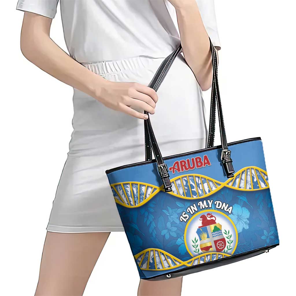 Aruba Is In My DNA Leather Tote Bag - Wonder Print Shop