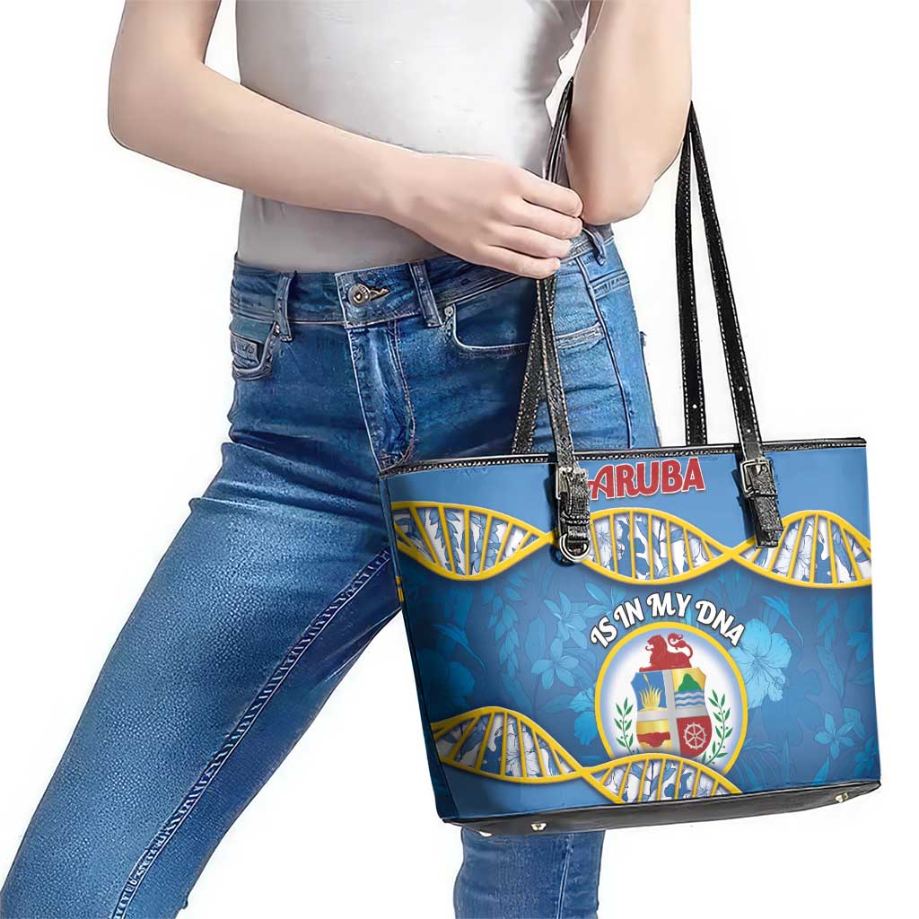 Aruba Is In My DNA Leather Tote Bag - Wonder Print Shop