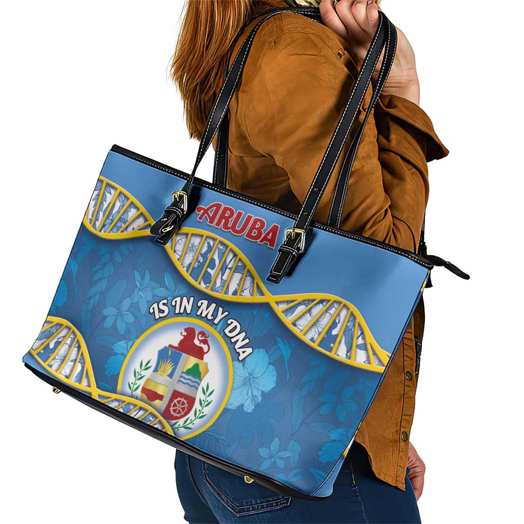 Aruba Is In My DNA Leather Tote Bag - Wonder Print Shop