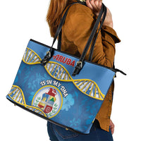 Aruba Is In My DNA Leather Tote Bag - Wonder Print Shop