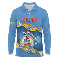 Personalized Aruba Is In My DNA Long Sleeve Polo Shirt - Wonder Print Shop