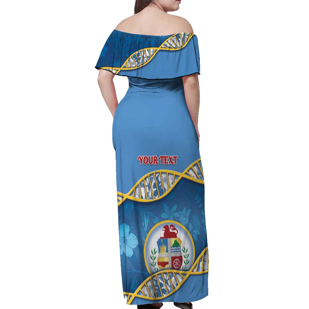 Personalized Aruba Is In My DNA Off Shoulder Maxi Dress - Wonder Print Shop
