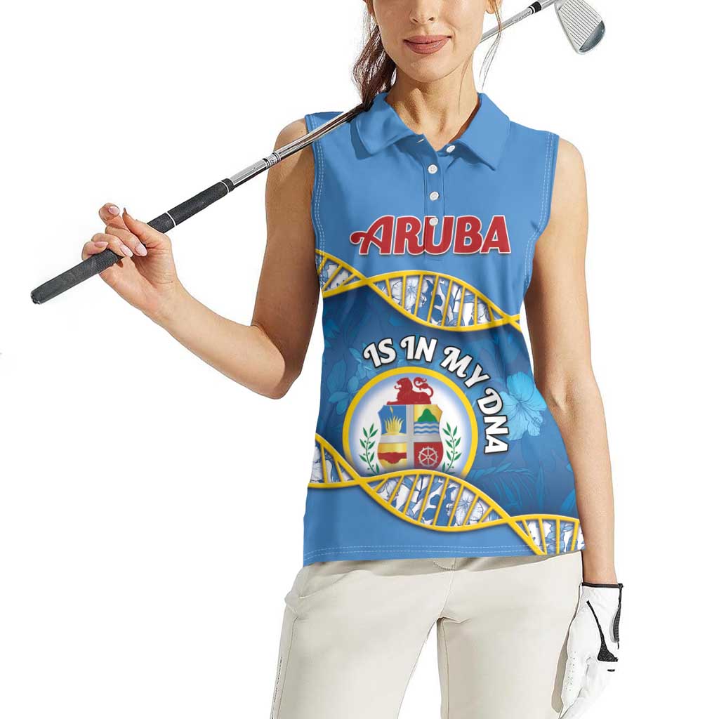 Personalized Aruba Is In My DNA Women Sleeveless Polo Shirt - Wonder Print Shop