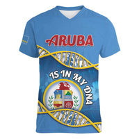 Personalized Aruba Is In My DNA Women V-Neck T-Shirt - Wonder Print Shop