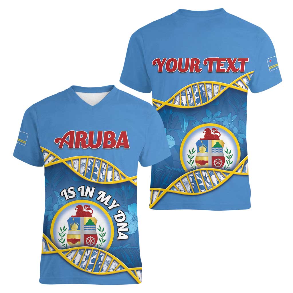 Personalized Aruba Is In My DNA Women V-Neck T-Shirt - Wonder Print Shop