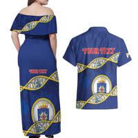 Personalized Bonaire Is In My DNA Couples Matching Off Shoulder Maxi Dress and Hawaiian Shirt - Wonder Print Shop
