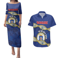 Personalized Bonaire Is In My DNA Couples Matching Puletasi and Hawaiian Shirt - Wonder Print Shop