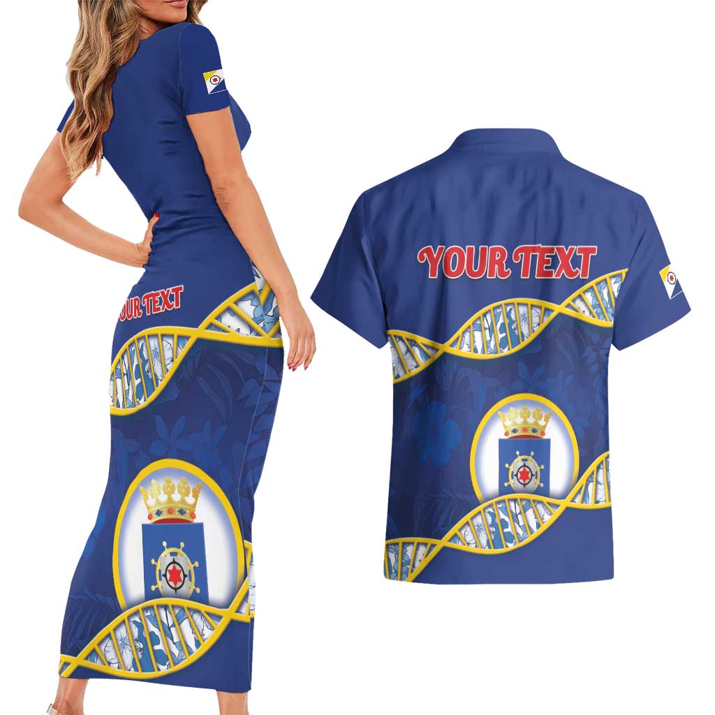 Personalized Bonaire Is In My DNA Couples Matching Short Sleeve Bodycon Dress and Hawaiian Shirt - Wonder Print Shop