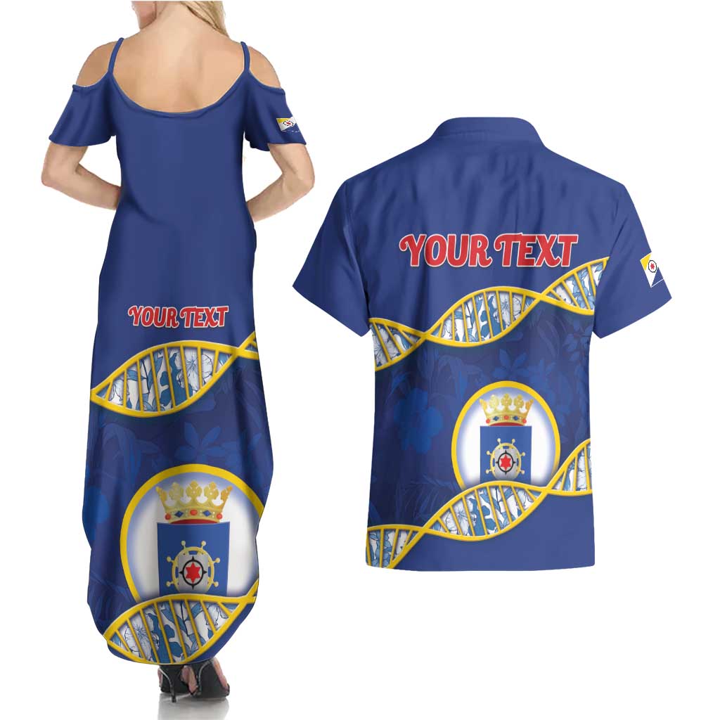 Personalized Bonaire Is In My DNA Couples Matching Summer Maxi Dress and Hawaiian Shirt - Wonder Print Shop