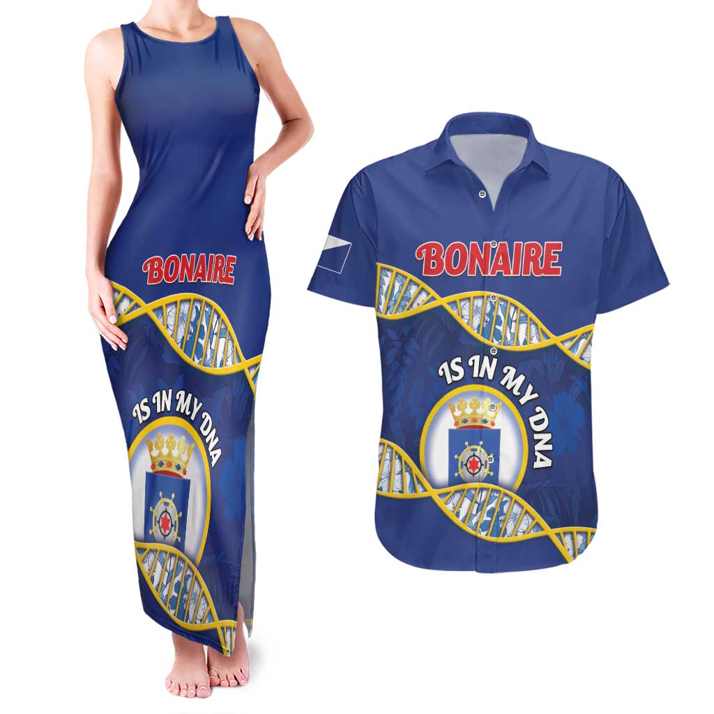 Personalized Bonaire Is In My DNA Couples Matching Tank Maxi Dress and Hawaiian Shirt - Wonder Print Shop