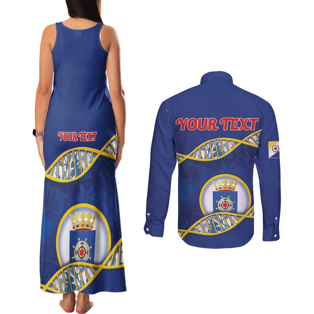 Personalized Bonaire Is In My DNA Couples Matching Tank Maxi Dress and Long Sleeve Button Shirt - Wonder Print Shop