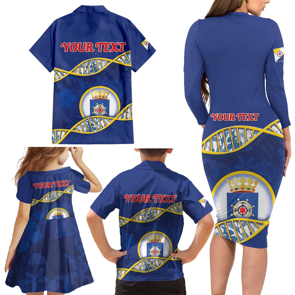 Personalized Bonaire Is In My DNA Family Matching Long Sleeve Bodycon Dress and Hawaiian Shirt - Wonder Print Shop