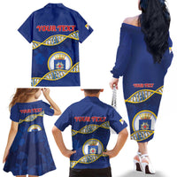 Personalized Bonaire Is In My DNA Family Matching Off The Shoulder Long Sleeve Dress and Hawaiian Shirt - Wonder Print Shop