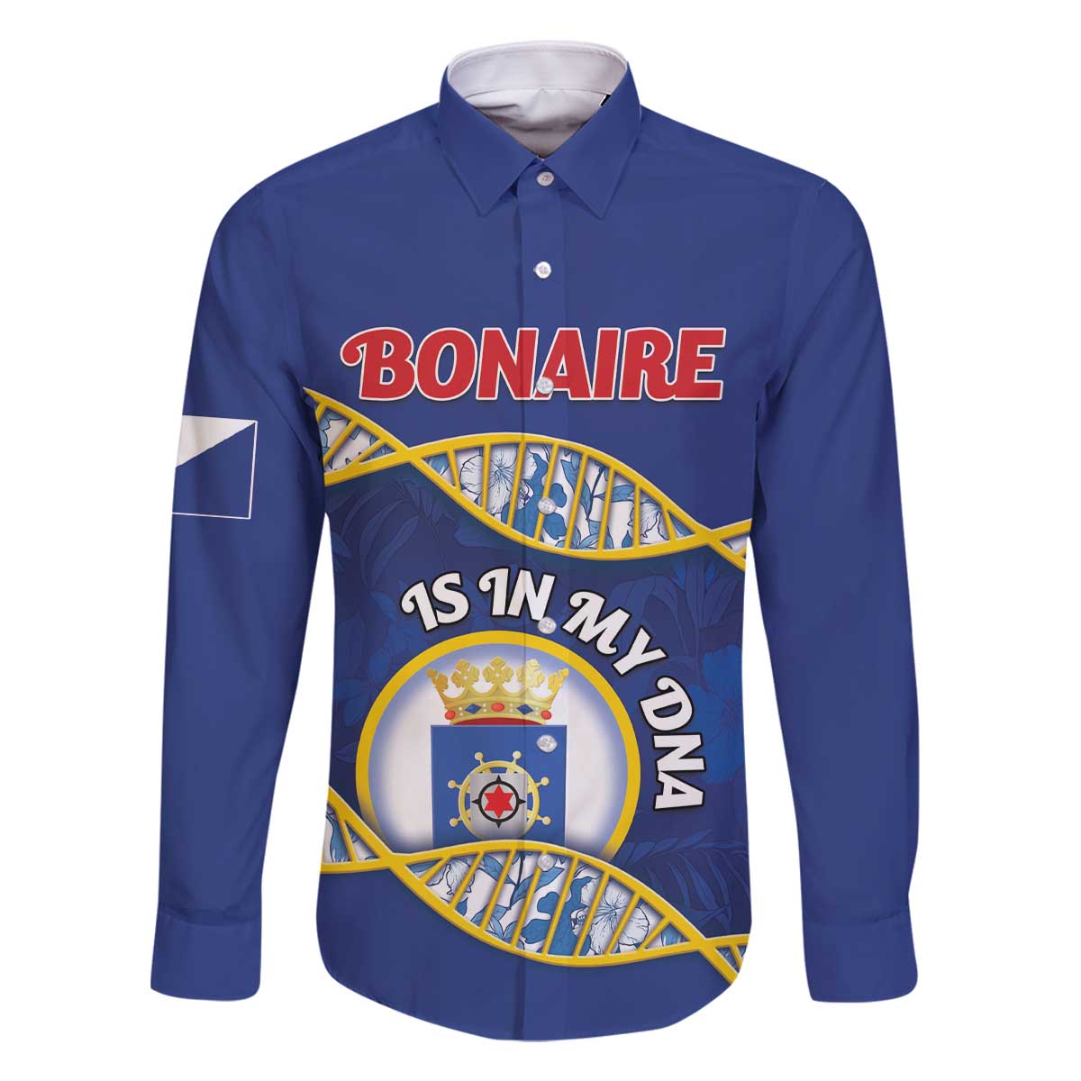 Personalized Bonaire Is In My DNA Family Matching Off The Shoulder Long Sleeve Dress and Hawaiian Shirt - Wonder Print Shop