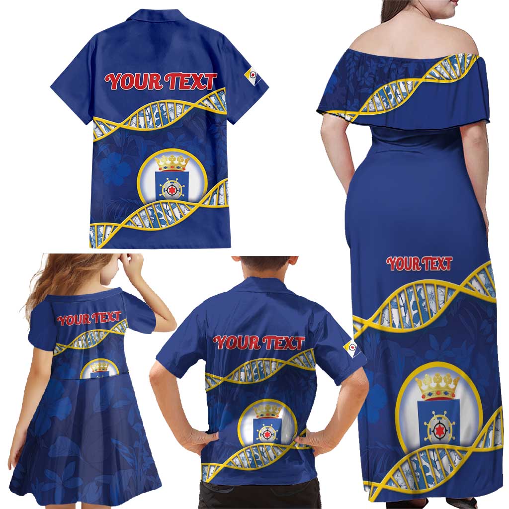 Personalized Bonaire Is In My DNA Family Matching Off Shoulder Maxi Dress and Hawaiian Shirt - Wonder Print Shop