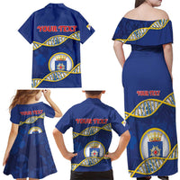 Personalized Bonaire Is In My DNA Family Matching Off Shoulder Maxi Dress and Hawaiian Shirt - Wonder Print Shop