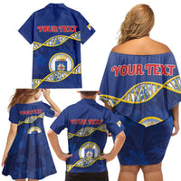 Personalized Bonaire Is In My DNA Family Matching Off Shoulder Short Dress and Hawaiian Shirt - Wonder Print Shop