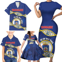 Personalized Bonaire Is In My DNA Family Matching Short Sleeve Bodycon Dress and Hawaiian Shirt - Wonder Print Shop