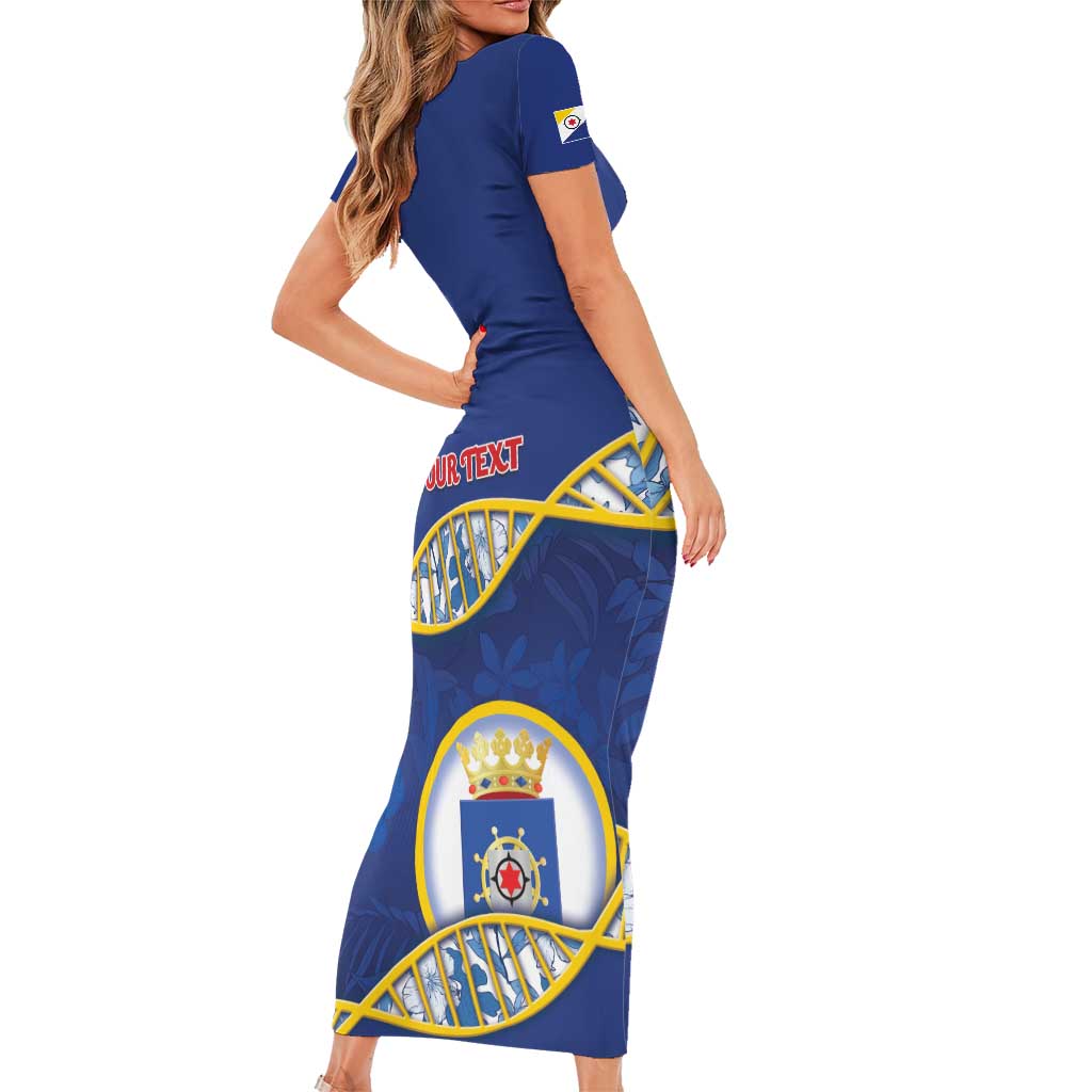 Personalized Bonaire Is In My DNA Family Matching Short Sleeve Bodycon Dress and Hawaiian Shirt - Wonder Print Shop