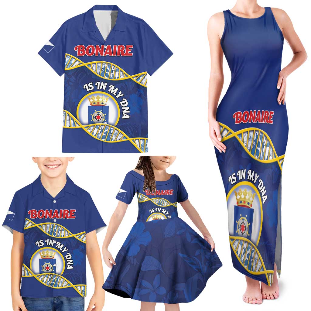 Personalized Bonaire Is In My DNA Family Matching Tank Maxi Dress and Hawaiian Shirt - Wonder Print Shop