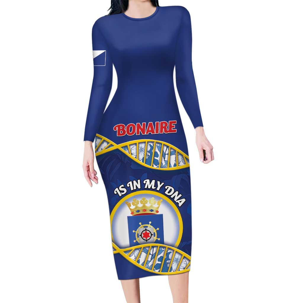 Personalized Bonaire Is In My DNA Long Sleeve Bodycon Dress - Wonder Print Shop