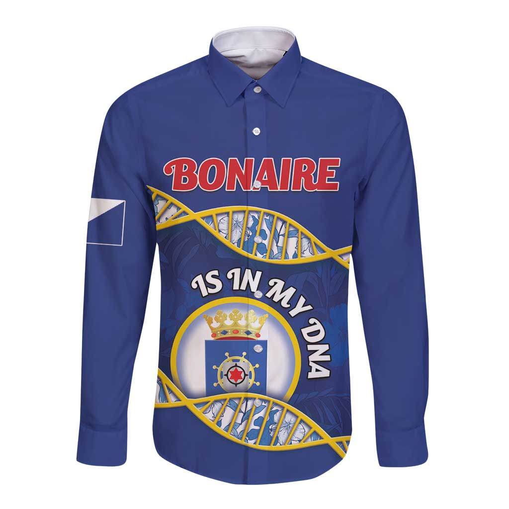 Personalized Bonaire Is In My DNA Long Sleeve Button Shirt - Wonder Print Shop