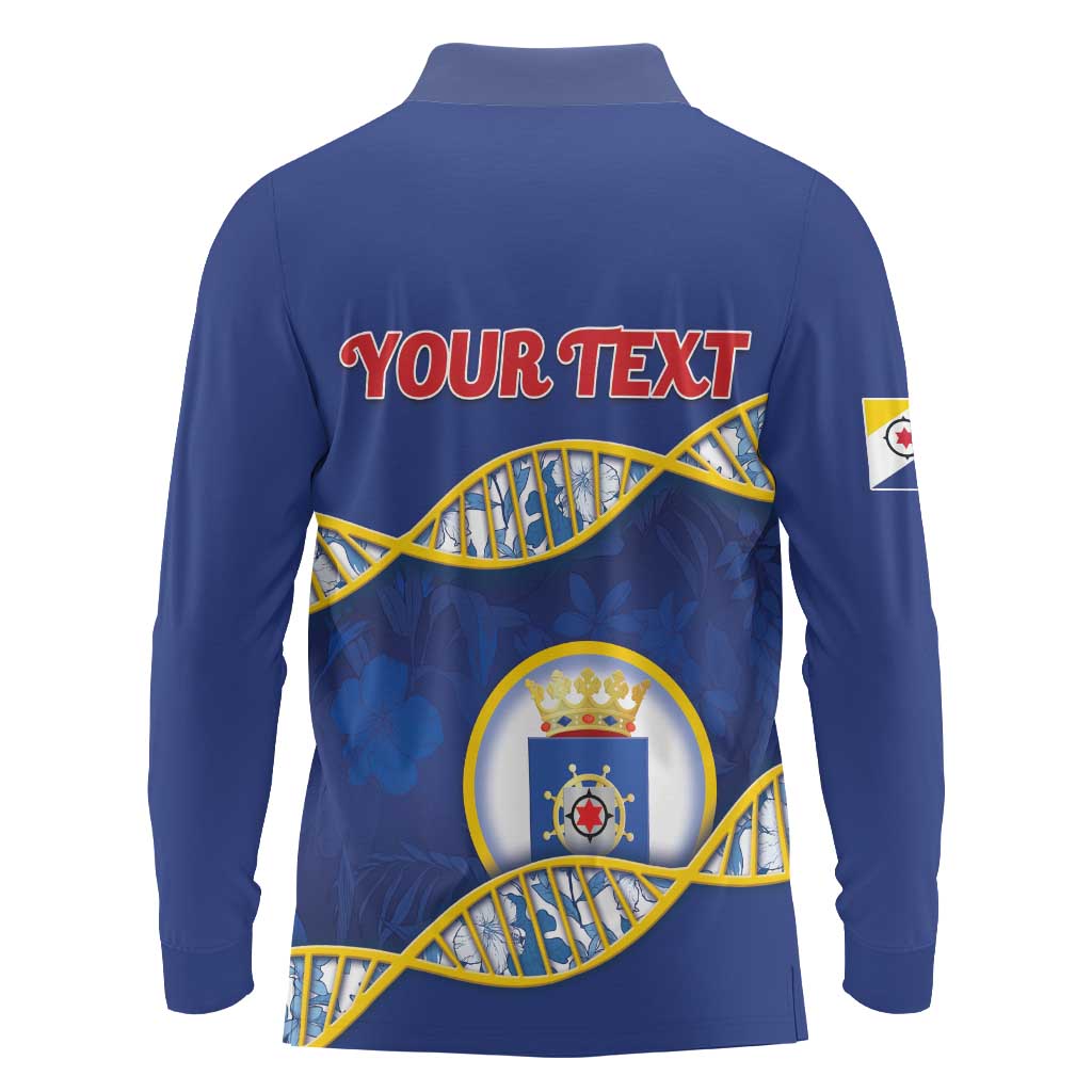 Personalized Bonaire Is In My DNA Long Sleeve Polo Shirt - Wonder Print Shop
