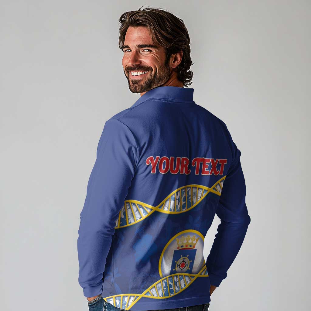 Personalized Bonaire Is In My DNA Long Sleeve Polo Shirt - Wonder Print Shop